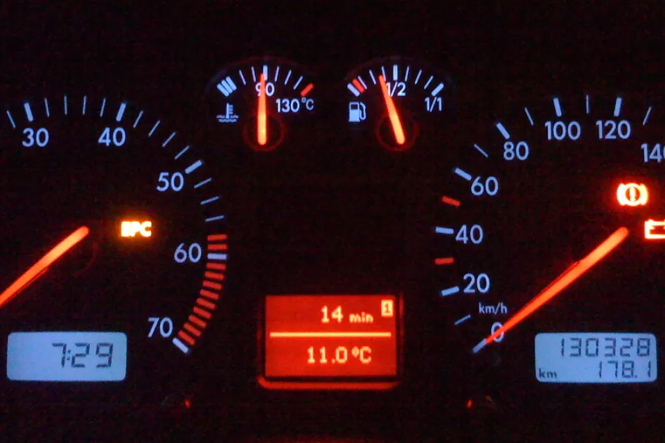 Car Dasboard at Night